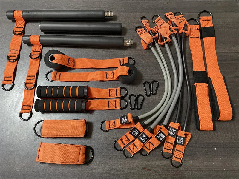 Pilates Set with Resistance Bands Bar & Accessories
